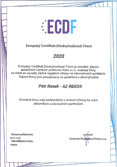 Evropský Certifikát Důvěryhodnosti Firem