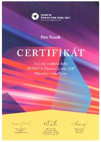 Certifikát Živnostník roku 2019